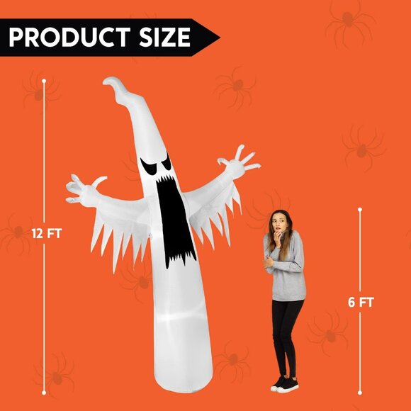 Joiedomi 12 FT Halloween Inflatables Outdoor Decorations with LEDs for Outside - Picture 2 of 9